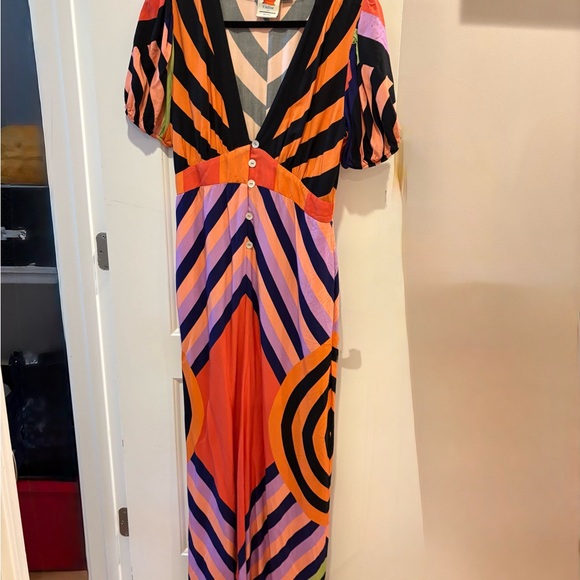 FARM Rio Multicolor Chevron Jumpsuit - Picture 3 of 5